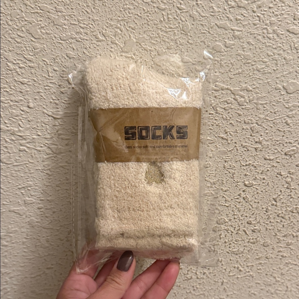 Cozy Beige Casual Socks